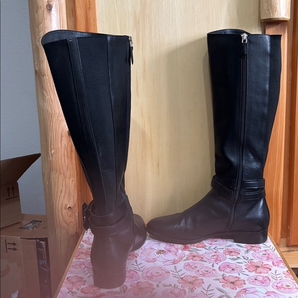L K Bennett London Leather Knee High Boots - Picture 5 of 8